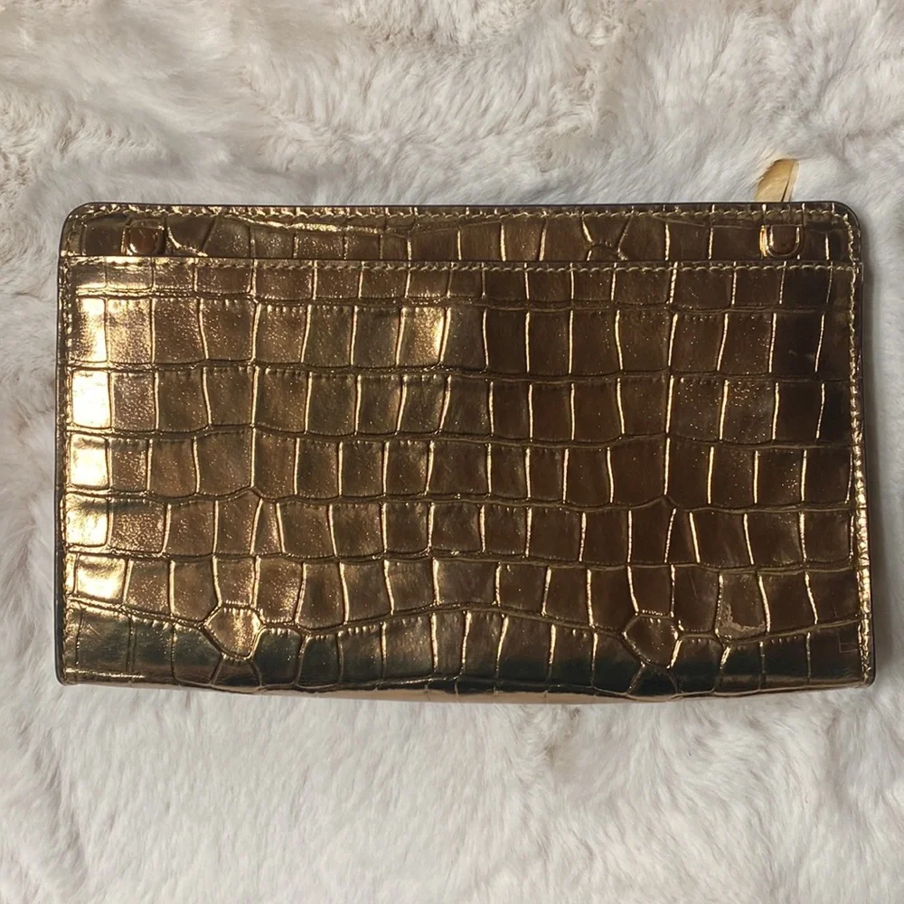 Michael Kors Embossed Leather Clutch Wallet Purse